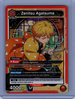 UNION ARENA DEMON SLAYER UE05BT/KMY-1-071 SR Zenitsu Agatsuma ENGLISH NM - Image 1