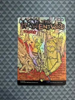 MTG Hew the Entwood #0737 Foil Borderless Poster M Universes Beyond: TLOTR (LTR) - Image 1