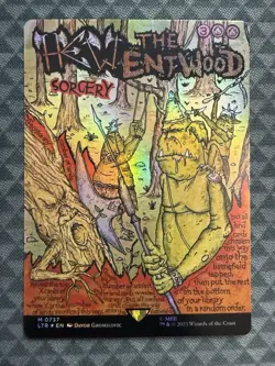 MTG Hew the Entwood #0737 Foil Borderless Poster M Universes Beyond: TLOTR (LTR) - Image 2