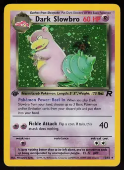 Dark Slowbro 12/82 Rare Team Rocket Holo 1st Edition Pokemon - Image 1