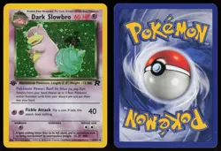Dark Slowbro 12/82 Rare Team Rocket Holo 1st Edition Pokemon - Image 3
