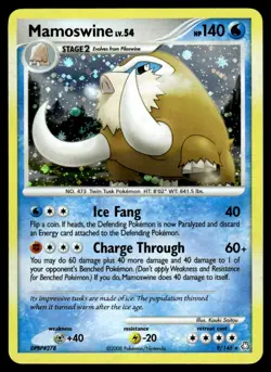 2008 Diamond & Pearl - Legends Awakened Mamoswine Stage 2/Rare Holo #9 - Image 1