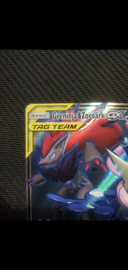 Pokemon Greninja & Zoroark Gx Full Art 200/214 Ultra Rare Unbroken Bonds - Image 3
