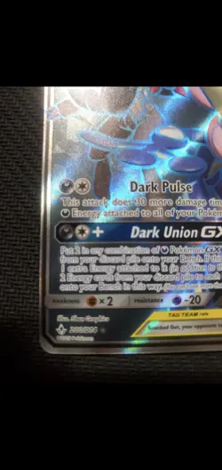 Pokemon Greninja & Zoroark Gx Full Art 200/214 Ultra Rare Unbroken Bonds - Image 4
