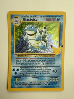 Blastoise 2/102 Holo Celebrations Classic Collection Pokemon NM - Image 1