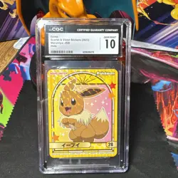Eevee #28 Holo - CGC Gem Mint 10 - S&V Stickers: Marumiya - Pokemon TCG 2023 - Image 1