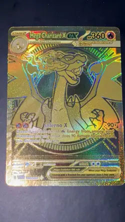 Pokemon Mega Charizard X ex Full Art Holo 130/094 Phantasmal Flames 360HP - Image 4