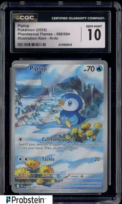 2025 Pokemon Phantasmal Flames Illustration Rare #098 Pilup CGC 10 GEM MINT - Image 1