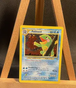Politoed Holo Rare Swirl 8/75 - Pokemon - Neo Discovery -SWIRL LP - Image 1