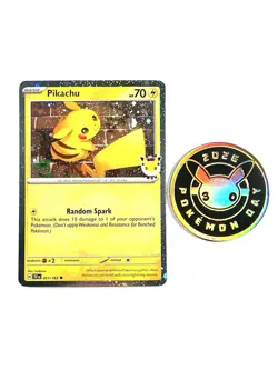2026 Pikachu 051 Stamped Pokemon Day 30th Anniversary Promo with Coin - Image 1