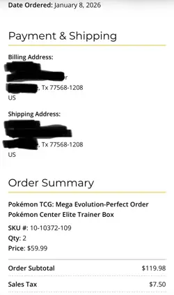 Pokemon-Perfect Order Pokemon Center ETB Elite Trainer Box PRESALE - Image 2