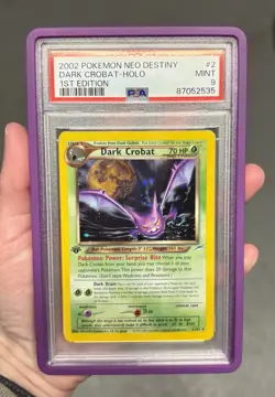 Pokemon 2002 Neo Destiny Dark Crobat 2/105 1st Edition Holo Rare PSA 9 - Image 1