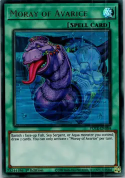 Yugioh Moray of Avarice POTE-EN084 1st Edition Ultra Rare NM - Image 1