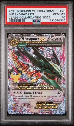 M Rayquaza EX 76/108 Celebrations: Classic Collection PSA 10 Pokemon TCG - Image 1