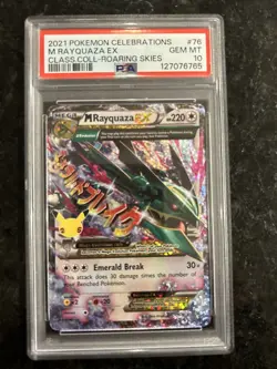 Pokemon TCG M Rayquaza EX Classic Collection Holo 76/108 Celebrations PSA 10 - Image 1