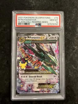 Pokemon TCG M Rayquaza EX 76/108 Celebrations Classic Collection Holo PSA 10 - Image 1
