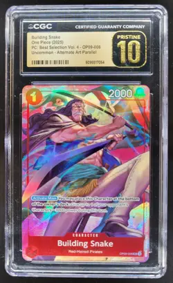 2025 ONE PIECE CCG BUILDING SNAKE ALTERNATE ART OP09-008 CGC 10 PRISTINE A PT - Image 1
