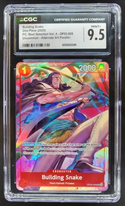 2025 ONE PIECE CCG BUILDING SNAKE ALTERNATE ART OP09-008 CGC 9.5 A PT - Image 1