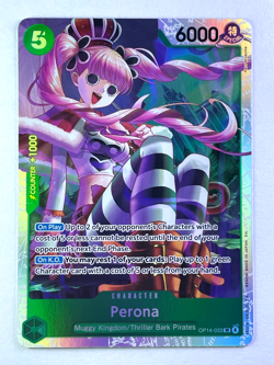 One Piece The Azure Sea's Seven Perona SR Full Art Foil OP14-033 NM - Image 1