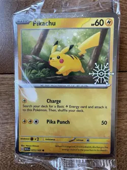 Pokemon 2025 Holiday Advent Calendar Stamped Festive Pikachu 025/165 SEALED - Image 1