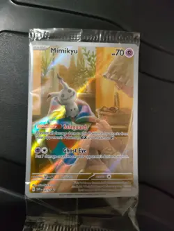 Mimikyu SVP 075 Promo - Sealed Paldean Fates Pokemon TCG Card (NM Condition) - Image 1