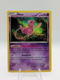 Pokemon Mew TCG Holo Rare Card 29/124 XY Fates Collide 2016 - Image 1