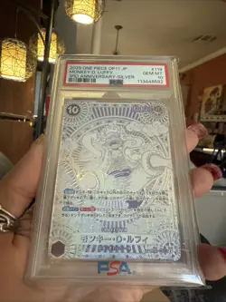 PSA 10 2025 ONE PIECE OP11-A FIST OF DIVINE SPEED 3RD ANV-SILVER MONKEY D. LUFFY - Image 4