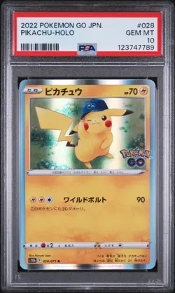 2022 POKEMON GO JAPANESE #028 PIKACHU-HOLO PSA 10 - Image 1