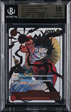2025 ONE PIECE PROMOS 3RD ANV TOURNAMENT WINNER PRIZE MONKEY D. LUFFY BGS 10 - Image 1