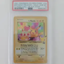 [PSA 10] Birthday Pikachu 24 Celebrations Classic Collection Holo POKEMON - Image 1