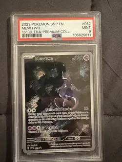 2023 Pokemon 151 SVP EN PSA 9 Mewtwo EX #052 Ultra Premium UPC Black Star Promo. - Image 1