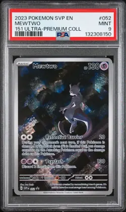 2023 Pokemon SVP En Mewtwo 151 Ultra Premium Coll Black Star Promo #052 PSA 9 - Image 1