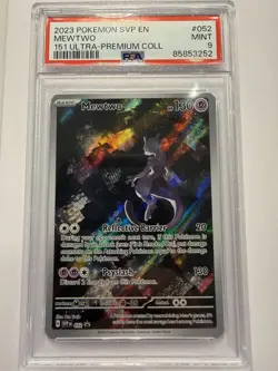 2023 Pokemon 151 SVP EN PSA 9 Mewtwo EX #052 Ultra Premium UPC Black Star Promo - Image 1