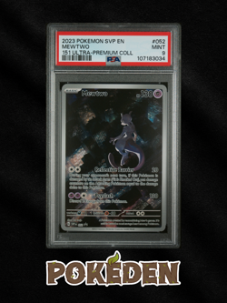 2023 Pokemon EN 151 Black Star Promo Mewtwo Ultra-Premium Coll #052 PSA 9 MINT - Image 1