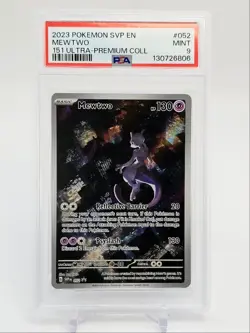 MEWTWO 2023 POKEMON BLACK STAR PROMO 151 ULTRA PREMIUM #052 PSA 9 Q0465 - Image 1