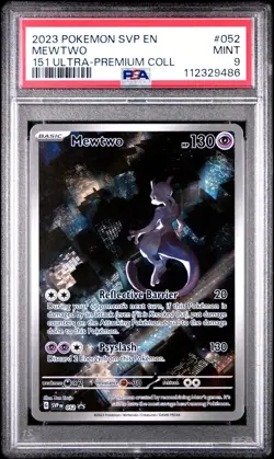 2023 POKEMON SVP EN-SV BLACK STAR PROMO #052 MEWTWO 151 PSA 9 ULTRA-PREMIUM COLL - Image 1