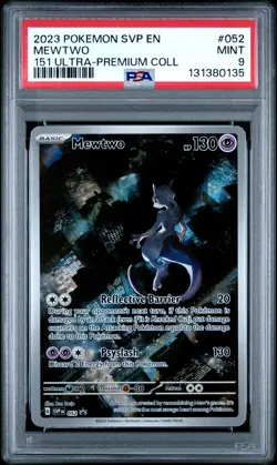 2023 POKEMON SVP EN-SV BLACK STAR PROMO 151 ULTRA-PREMIUM COLL #052 MEWTWO PSA 9 - Image 1