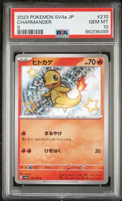 2023 POKEMON JAPANESE SV4a-SHINY TREASURE ex | CHARMANDER #210 PSA 10 - Image 1