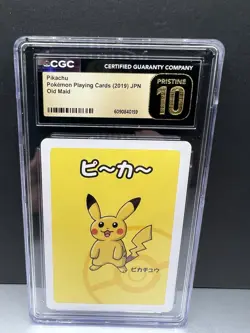 🔥🔥CGC PRISTINE 10 PIKACHU OLD MAID PLAYING CARDS 2019 JAPANESE POKEMON CARD🔥 - Image 1