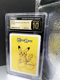 🔥🔥CGC PRISTINE 10 PIKACHU OLD MAID PLAYING CARDS 2019 JAPANESE POKEMON CARD🔥 - Image 3