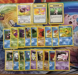 Vintage Pokemon Card Lot WOTC 20 First Editon 1 Shadowless Fire - Image 1