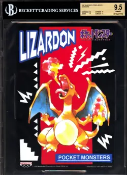 BGS 9.5 Charizard Banpresto 1997 Pencil Board Lizardon Japanese Graded Card SET - Image 1