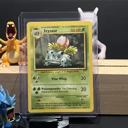Ivysaur 30/102 Base Set Unlimited Uncommon 1999 WOTC Pokemon Card NM/MT Vintage - Image 1