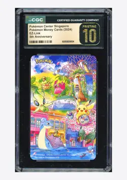 Pokemon CGC 10 PRISTINE Pokemon Money Card EZ-Link 2024 PM Center Singapore ENG - Image 1