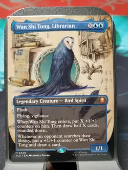 Wan Shi Tong, Librarian (Borderless) #320 (NM) TLA Magic MTG Mythic Borderless - Image 1