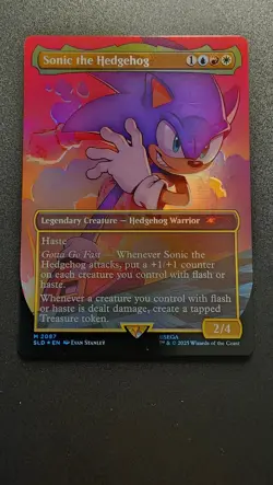 Sonic the Hedgehog (Rainbow Foil) Secret Lair Drop Foil - Image 1
