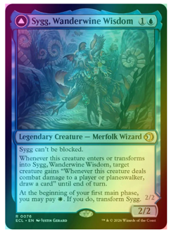 Sygg, Wanderwine Wisdom // Sygg, Wanderbrine Shield - Foil Lorwyn Eclipsed MTG - Image 1
