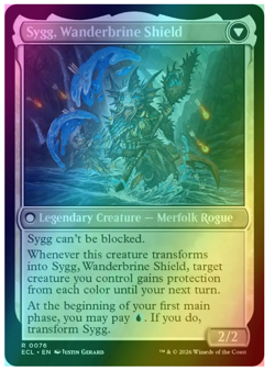 Sygg, Wanderwine Wisdom // Sygg, Wanderbrine Shield - Foil Lorwyn Eclipsed MTG - Image 2
