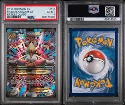 2016 POKEMON XY FATES COLLIDE #118 FULL ART/M ALAKAZAM EX PSA 6 - Image 1