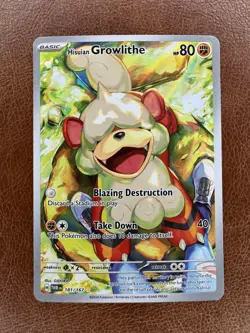 Hisuian Growlithe Illustration Rare 181/167 NM/M Pokemon Twilight Masquerade - Image 1